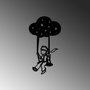 Wallity The Little Prince 6 Escultura de Pared en Metal Negro
